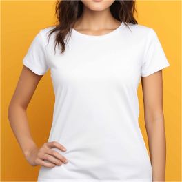 CAMISETA BÁSICA 100% ALGODÃO BABY LOOK